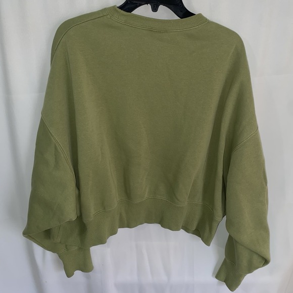 Nike Sportswear Sweatshirt Women Medium Green Phoenix Fleece Oversized Cropped - Picture 4 of 4